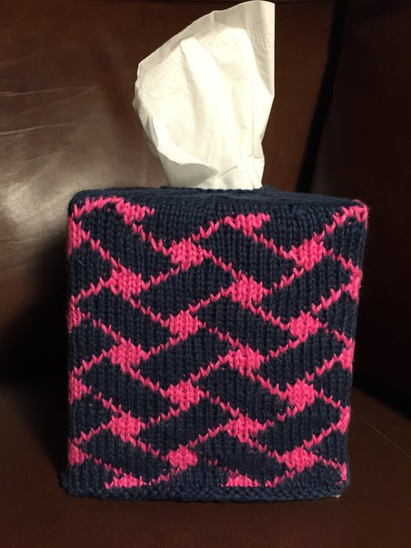 Strikkeopskrift til Kvadratisk Kleenex kasseskjuler